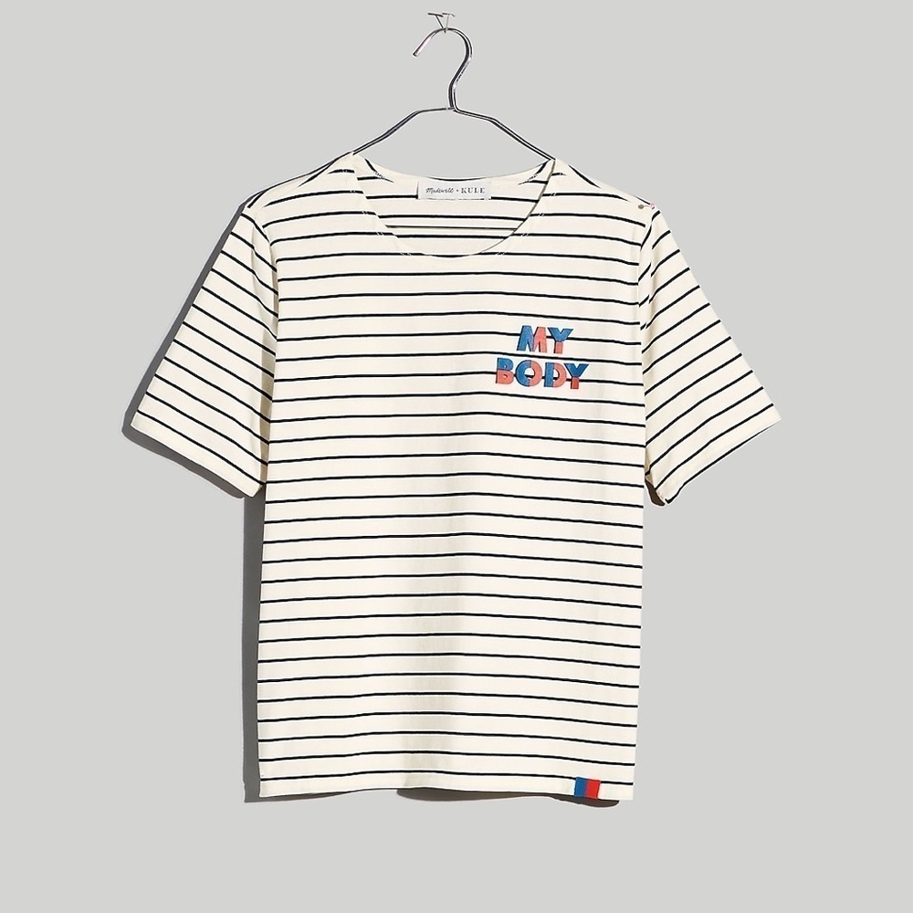 J Crew Item NL972
Madewell x KULE Unisex My Body Striped Tee